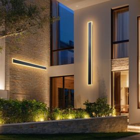 VEVOR Outdoor Wall Lights, 2 Pack, 47.2 Inch Long Strip Modern Exterior Wall Sconce Light Fixtures, 2700K-6000K, IP65 Waterproof Anti-Rust