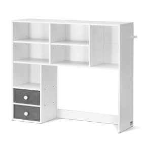VEVOR Desktop Bookshelf, 3-Tier Desktop Storage Organizer, 37" x 10" x 31.1" Office Storage Rack Wood Display Shelf