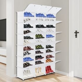 12-Tier Portable 72 Pair Shoe Rack Organizer 36 Grids Tower Shelf Storage Cabinet Stand Expandable for Heels Boots Slippers Black