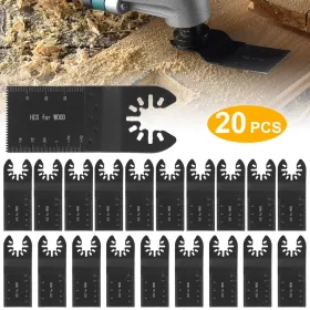 20 Saw Blade Metal Oscillating Multitool Cutter Fit For Fein Multimaster Multi-Max Craftsman Rockwell (Option: Black)